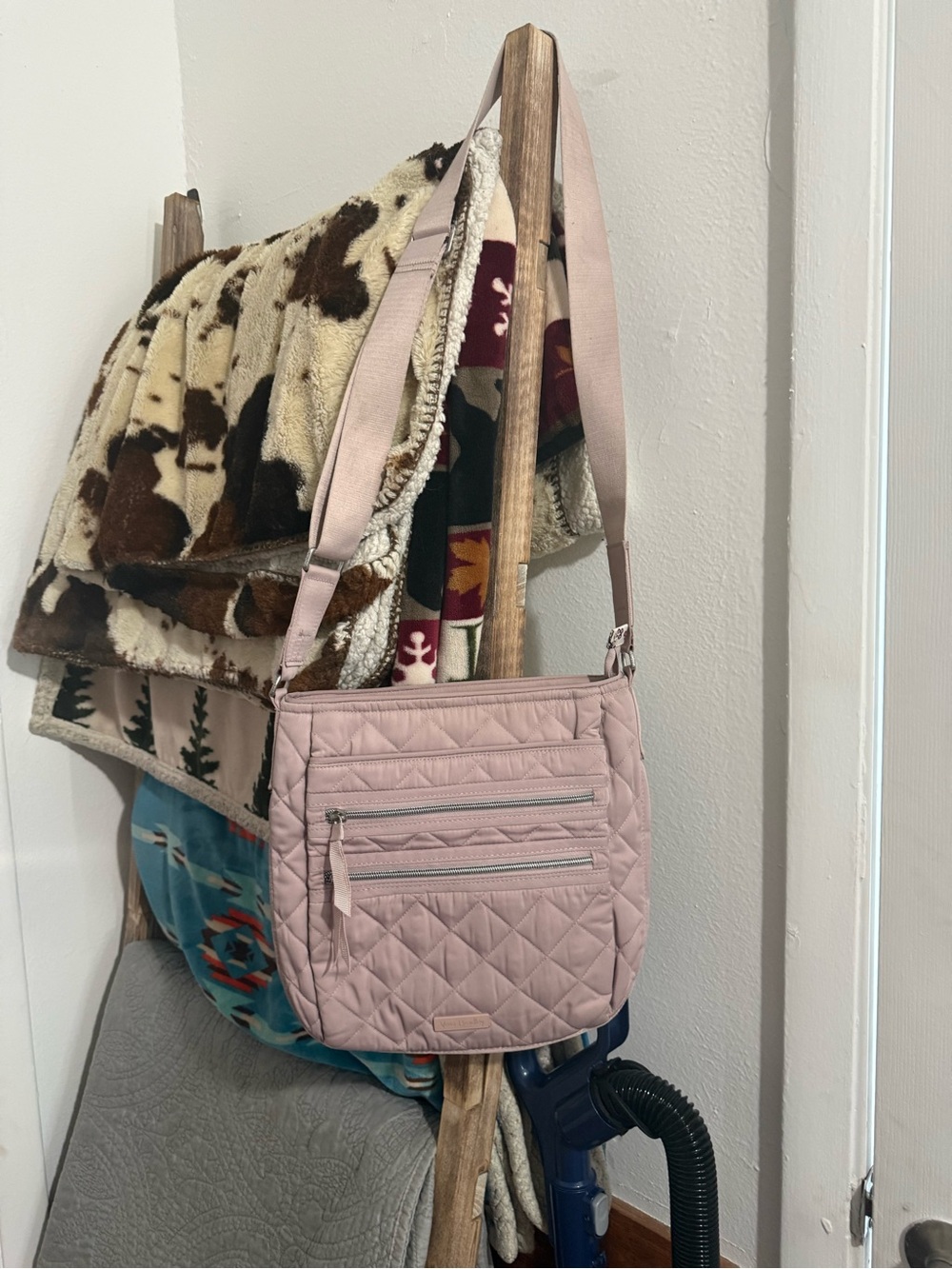 Vera Bradley Dusty Pink Quilted Crossbody Bag